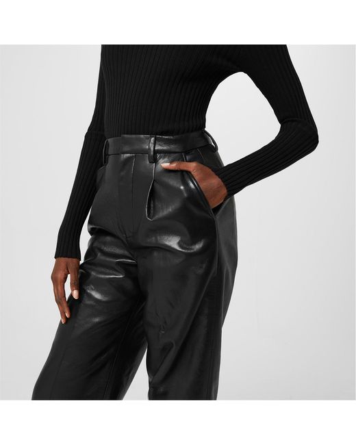 Anine Bing Black Belt Loop Casual Pants