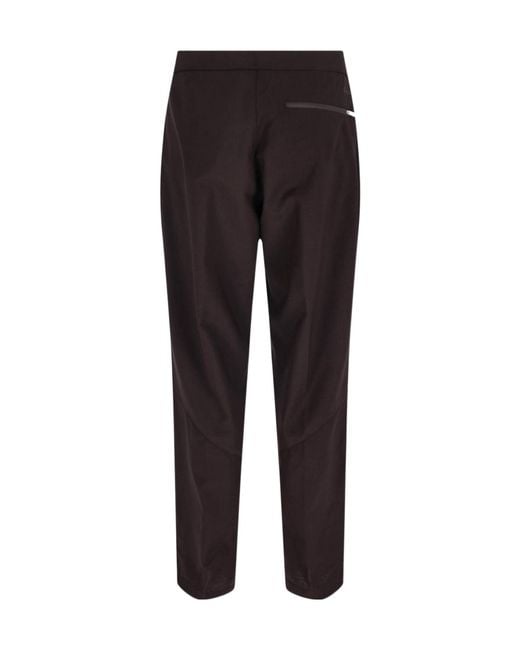 Herno Black Laminar Drawstring Straight-Leg Trousers for men