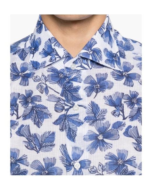 Isaia Blue Long-Sleeved Shirt for men