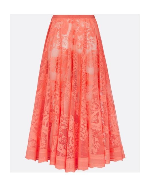 Dior Christian Iviera Flared Midi Skirt