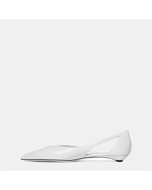 Prada White Openwork Ballet Flats