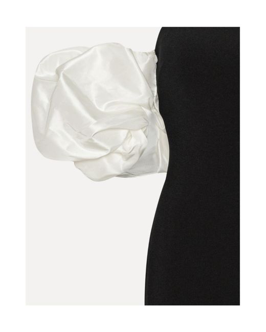 ROTATE BIRGER CHRISTENSEN Black Puff Sleeve Maxi Dress