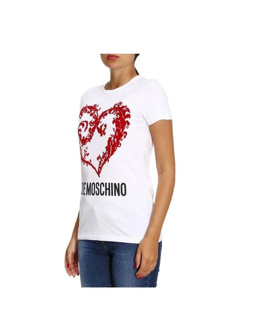 Moschino White Printed T-Shirt