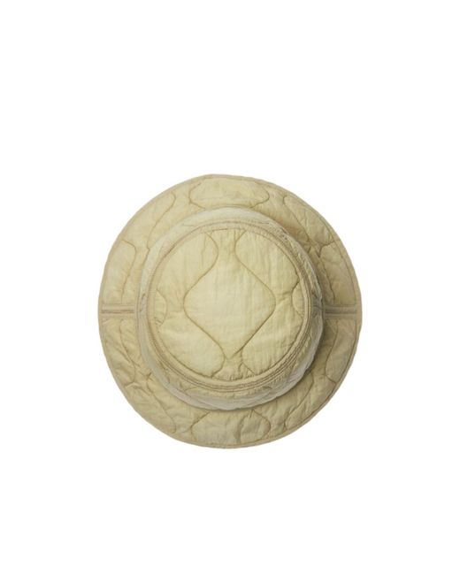 Burberry Green Logo Embroidered Crinkled Quilted Bucket Hat for men