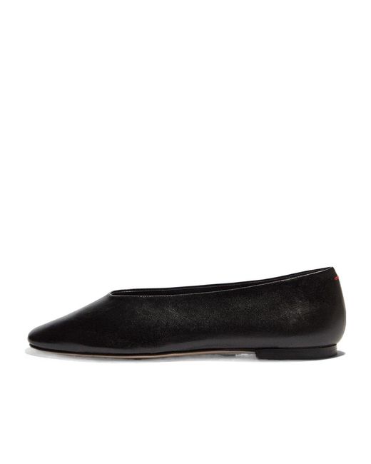 Aeyde Black Pointed Toe Flats