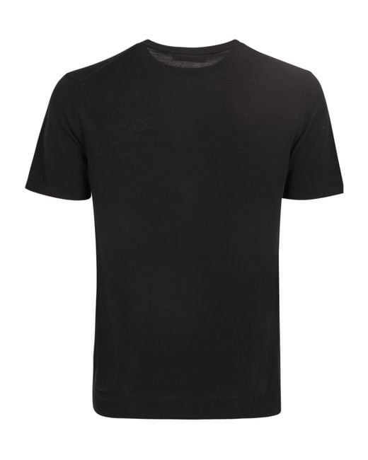 Daniele Fiesoli Black Crew Neck T-Shirt for men