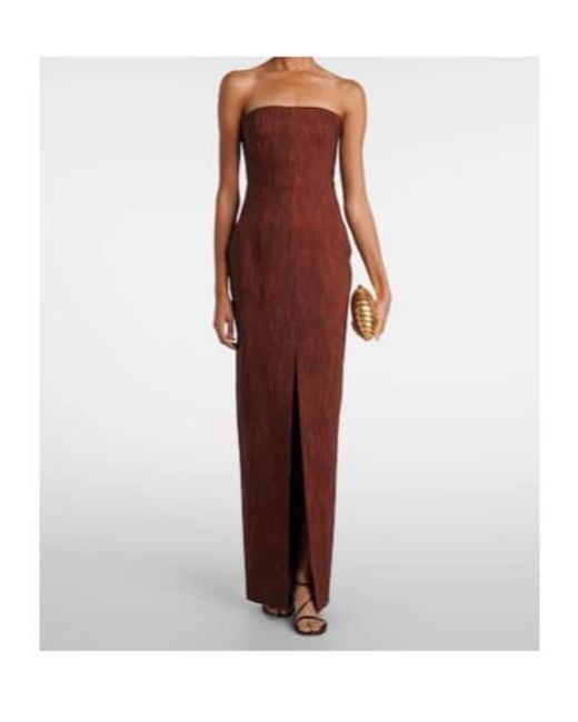 Roksanda Red Shani Wool And Cotton Bustier Gown