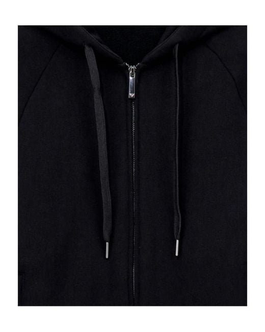 Emporio Armani Blue Striped Zip-Up Sweatshirt for men