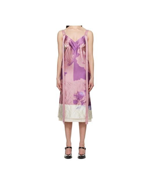 Erdem Women's Pink V-Neck Dress