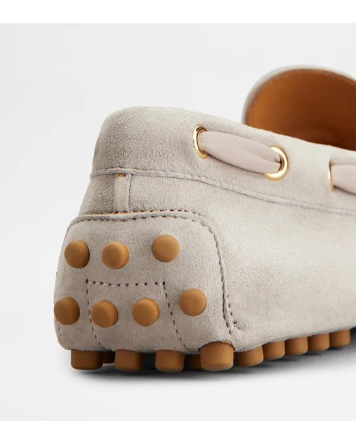 Tod's Gray Round-Toe Loafers