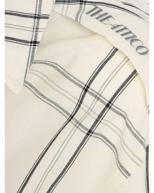 The Attico White Checked Cotton Shirt