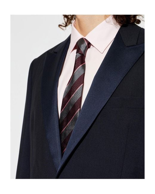 Paul Smith Purple Herringbone Stripe Tie for men