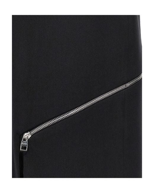 McQueen Black Zip-Detailed Dress