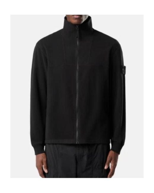 Stone Island Black Comfort-Fit Zip-Up Track Jacket for men