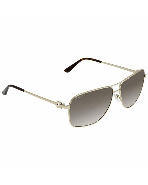 Ferragamo Metallic Logo Sunglasses for men