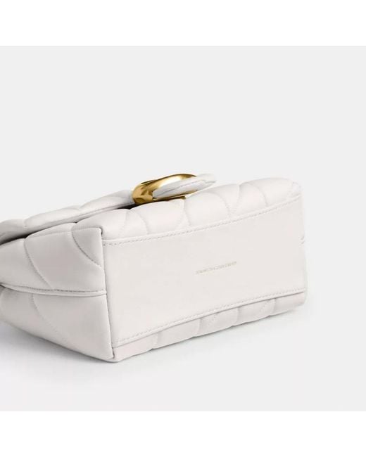 COACH White Tabby Top Handle Bag With Quilting