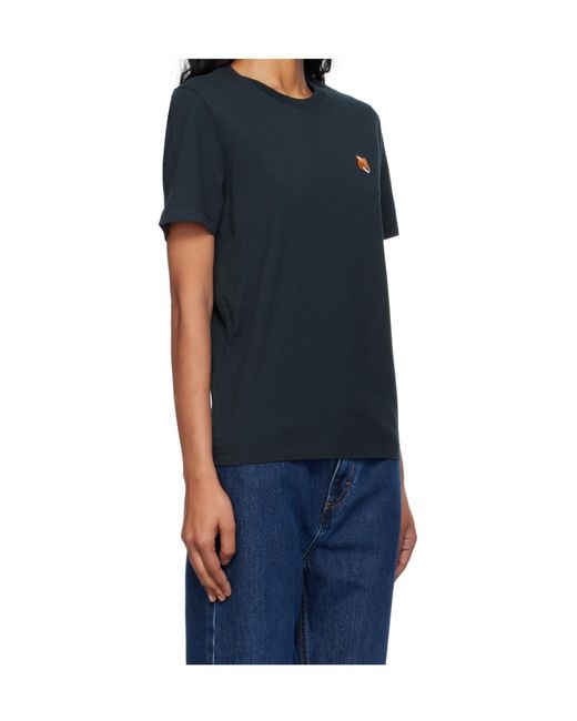 Maison Kitsuné Black Maison Kitsuné Fox Head Regular Tee-Shirt