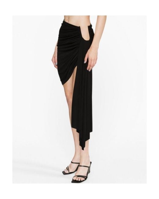 Christopher Esber Black Arced Palm Micro Skirt