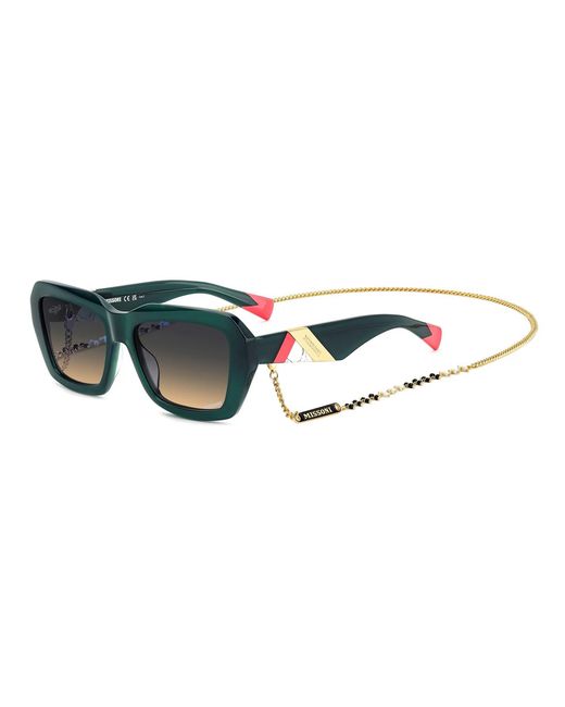 Missoni Green Logo Detail Sunglasses