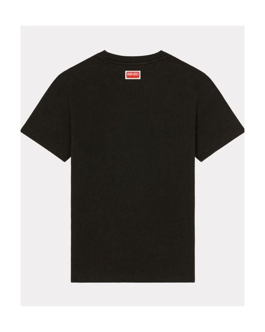 KENZO Black Loose-Fit Varsity Jungle Elephant T-Shirt