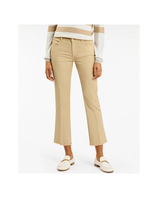 Fay Natural Logo Patch 5-Pocket Trousers
