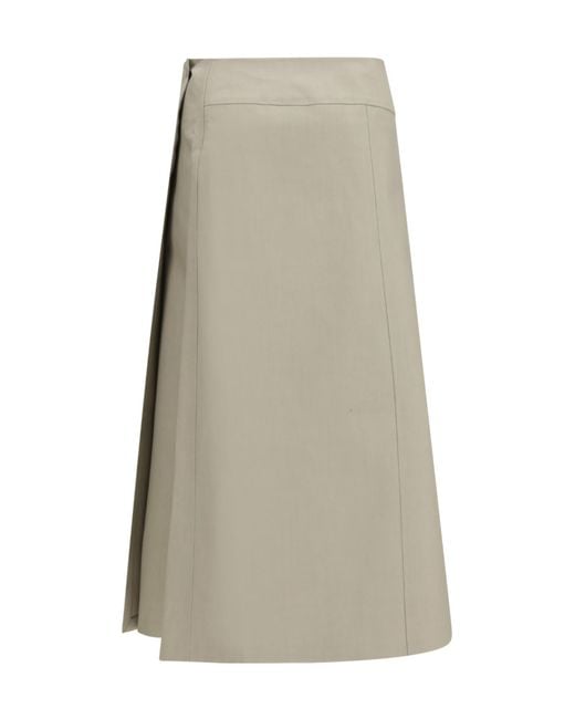 Rier Natural Wrap Design A-Line Skirt