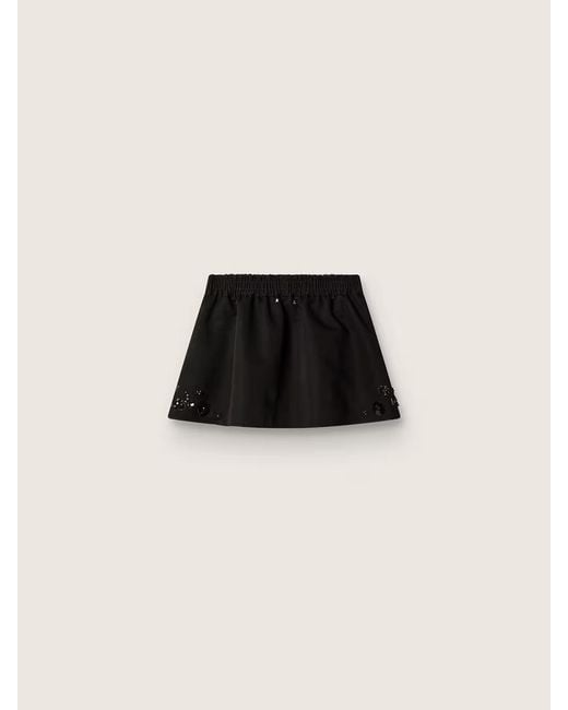 Golden Goose Deluxe Brand Black Floral Sequin Embellished Mini Skirt