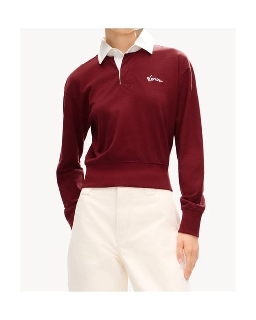 KENZO Varsity' Embroidered Long Sleeve Polo