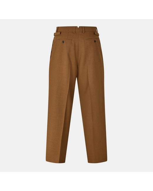 AMI Brown Straight-Leg Casual Pants for men
