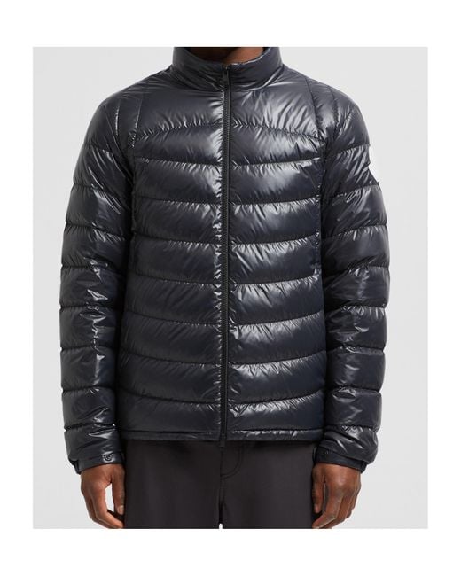 Moncler Black Zip-Up Padded Jacket for men