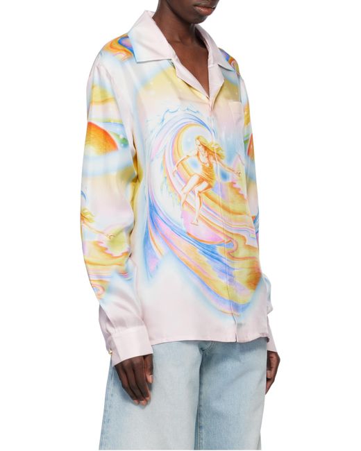 Casablanca White Psychedelic Nirvana Long-Sleeved Shirt