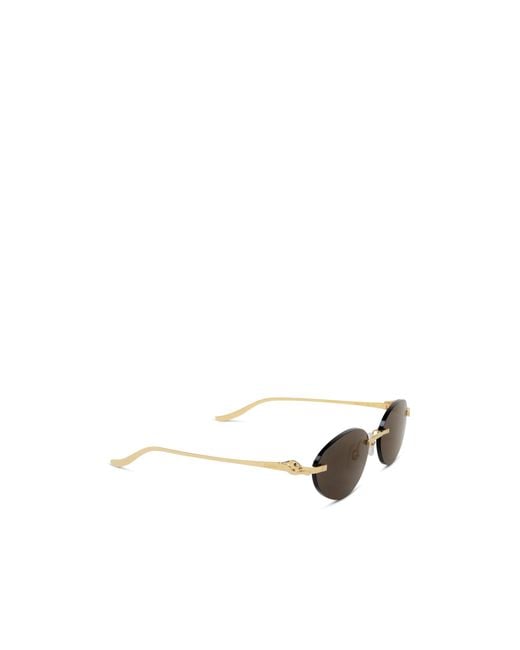 Cartier White Cat-Eye Frame Sunglasses