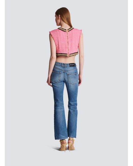 Balmain Blue Kick Flare Jeans