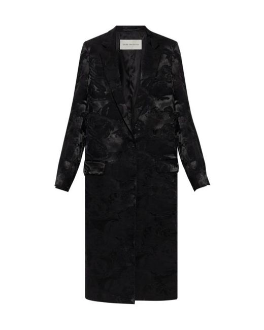 Dries Van Noten Black Long Sleeve Coat