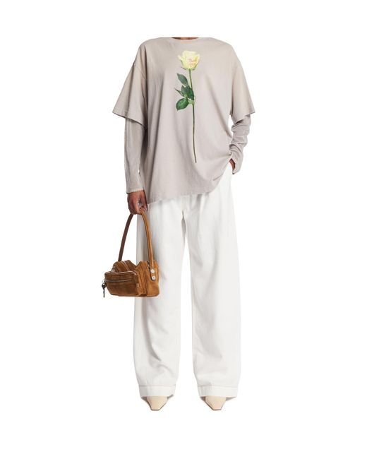 DARKPARK White Straight-Leg Trousers