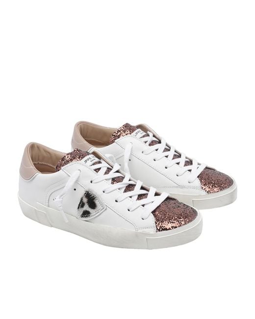 Philippe Model White Lace-Up Sneakers
