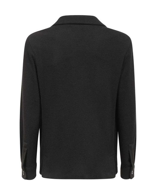 Zegna Black Long-Sleeved Casual Jacket for men