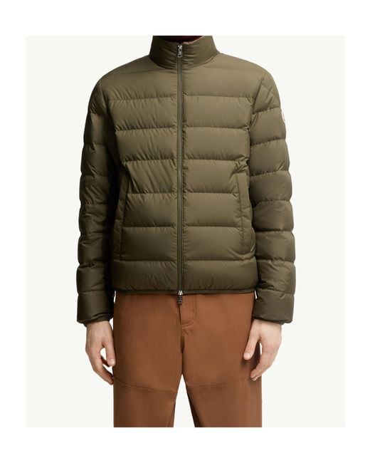 Moncler Green Baudinet Zip-Up Short Padded Jacket for men