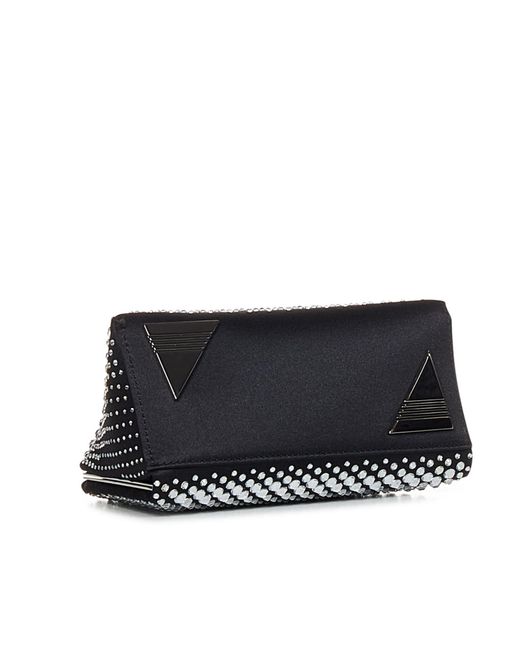 The Attico Black 'Midnight' And Crystal Mini Clutch