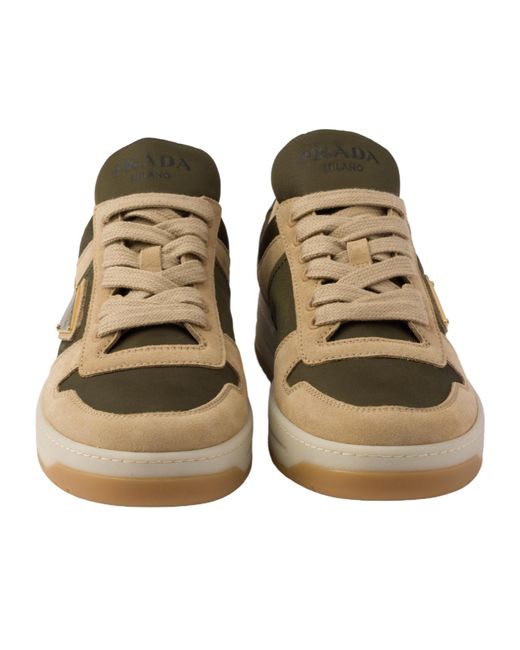 Prada Brown Downtown Two-Toned Sneakers