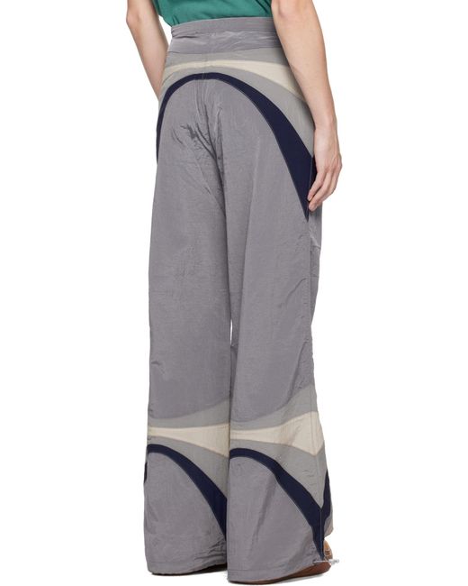 ERL Gray Patterned Wide-Leg Pants for men