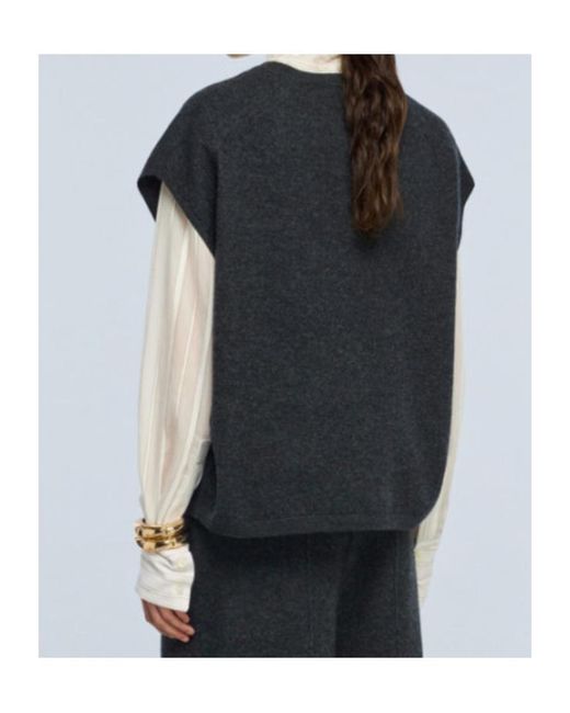 Semicouture Black Sweater Vest