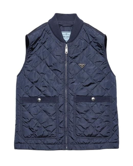 Prada Blue Re-Nylon Zipped Gilet