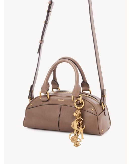 Chloé Brown Chloé Small Bowling Top Handle Bag