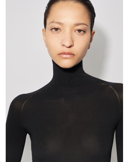 Alaïa Black Alaïa Second Skin Turtleneck Bodysuit