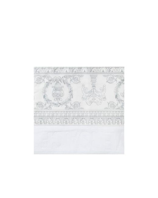 Versace White Pattern Towel for men