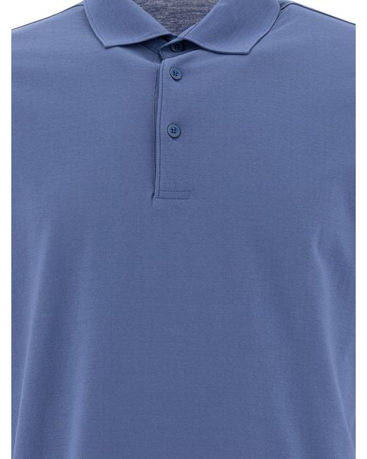 Herno Blue Button-Fastened Polo Shirt for men