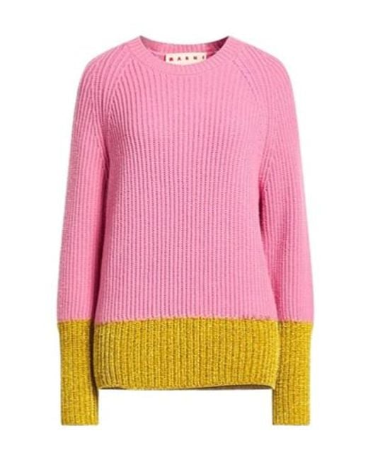 Marni Pink Wool Knitted Sweater