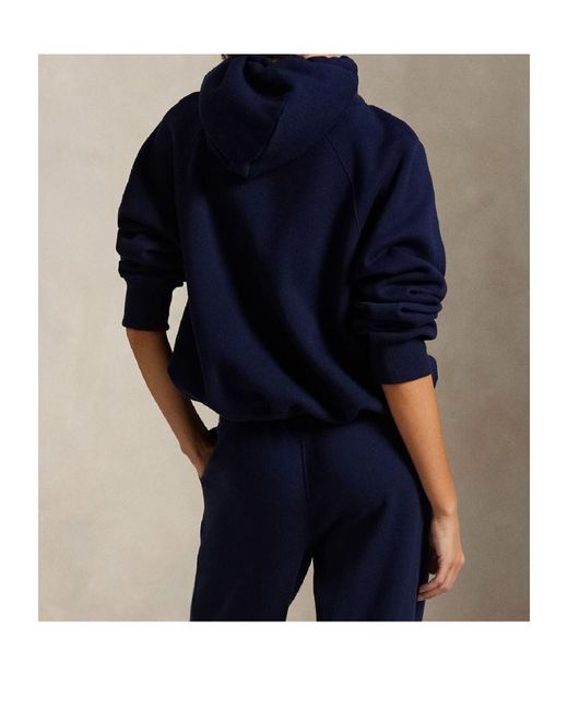 Polo Ralph Lauren Blue Shrunken Fit Fleece Hoodie