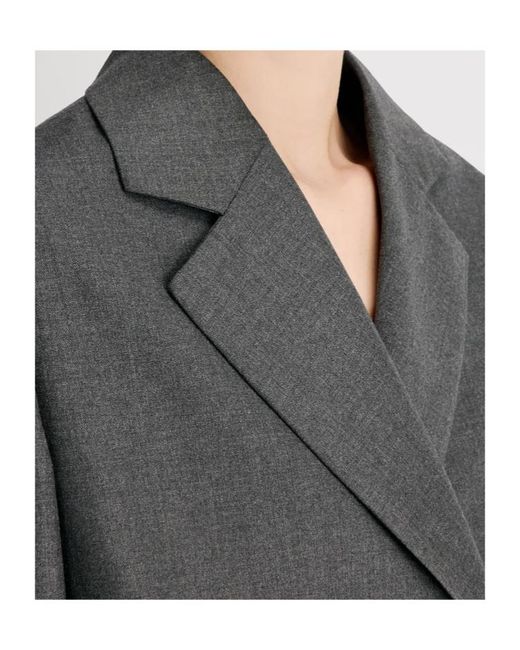 Loulou de Saison Gray Donau Double-Breasted Blazer